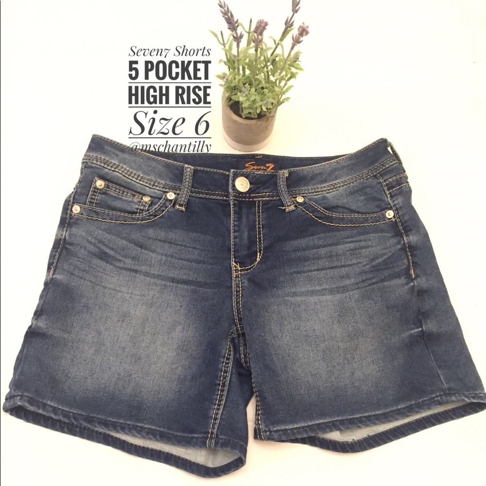 Seven7 5 Pocket High Rise Shorts Size 6